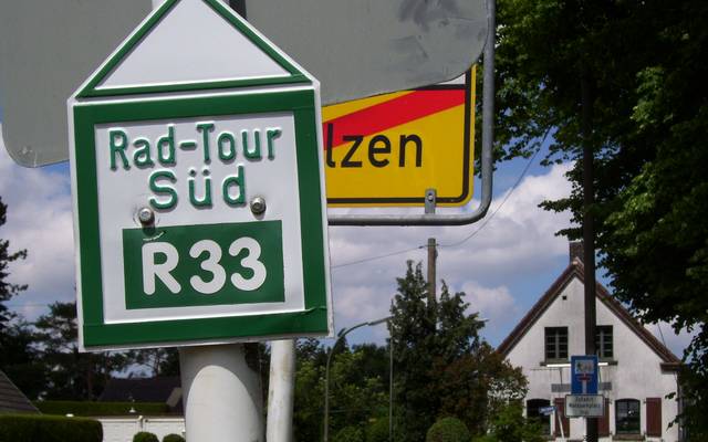 Schild "Radtour Süd"