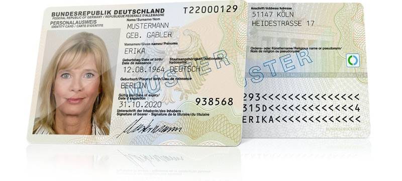 Deutscher Personalausweis.