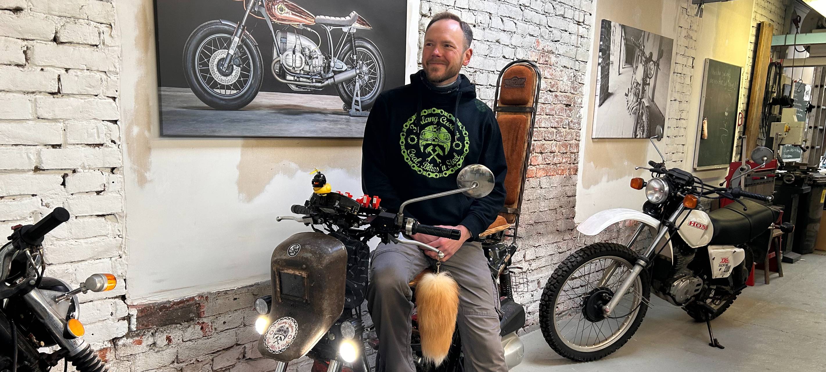 Ulf Gloy auf einem Motrorrad