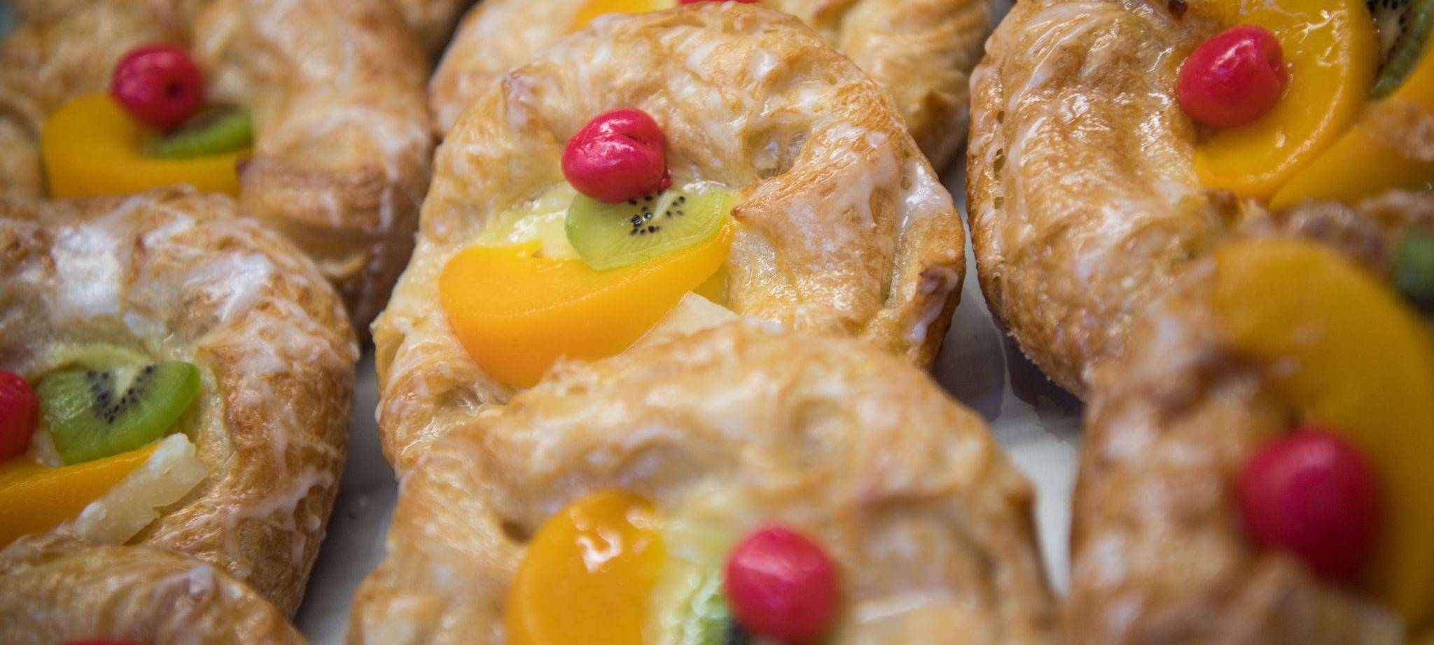Plunderteilchen liegen in einer Bäckerei
