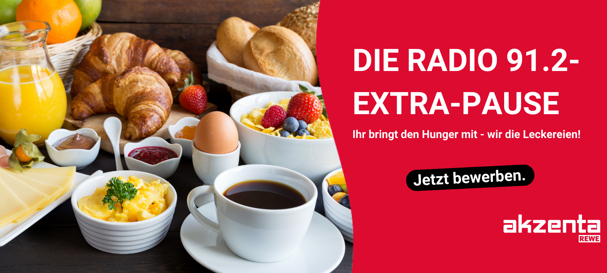 Bewerbtt euch jetzt für die Radio 91.2-Extra-Pause.